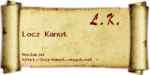 Locz Kanut névjegykártya